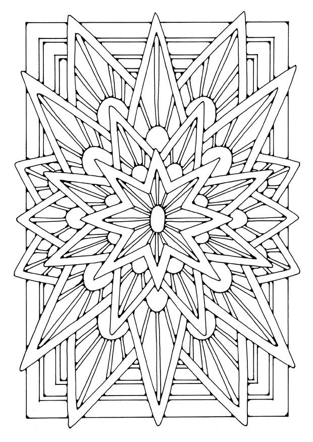 mandala - stern Malvorlage mandala - stern