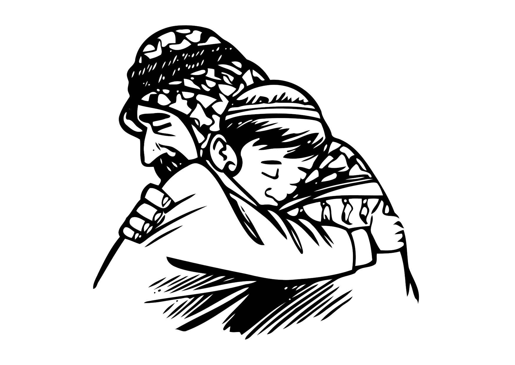 mann und kind Malvorlage mann und kind