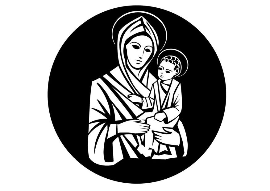 maria und jesus Malvorlage maria und jesus