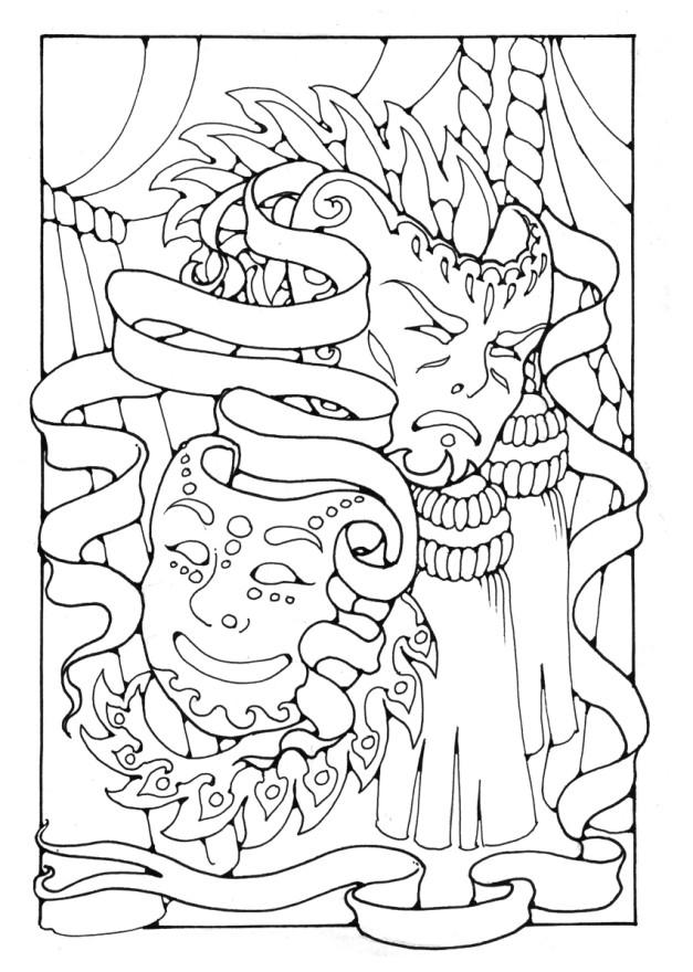 masken Malvorlage masken