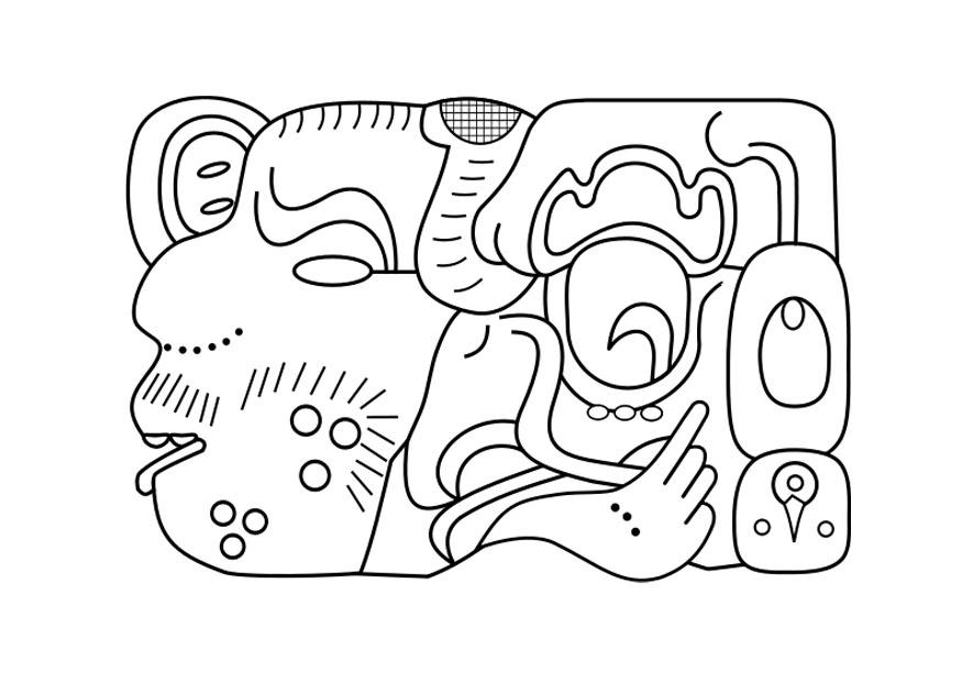 maya kunst Malvorlage maya kunst