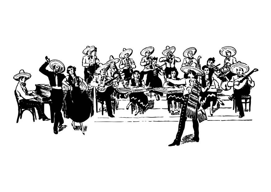 mexikanisches orchester Malvorlage mexikanisches orchester