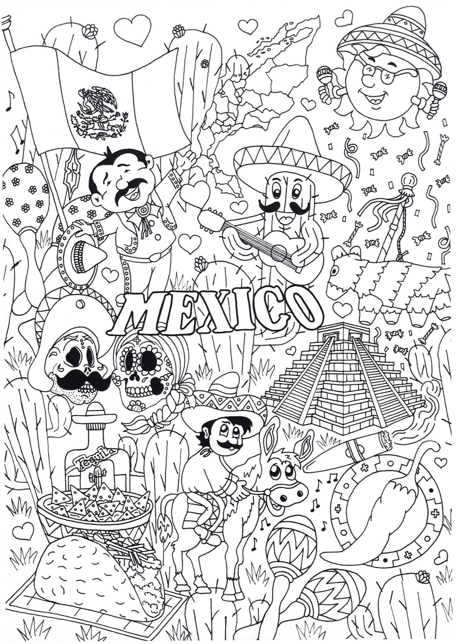 mexiko Malvorlage mexiko