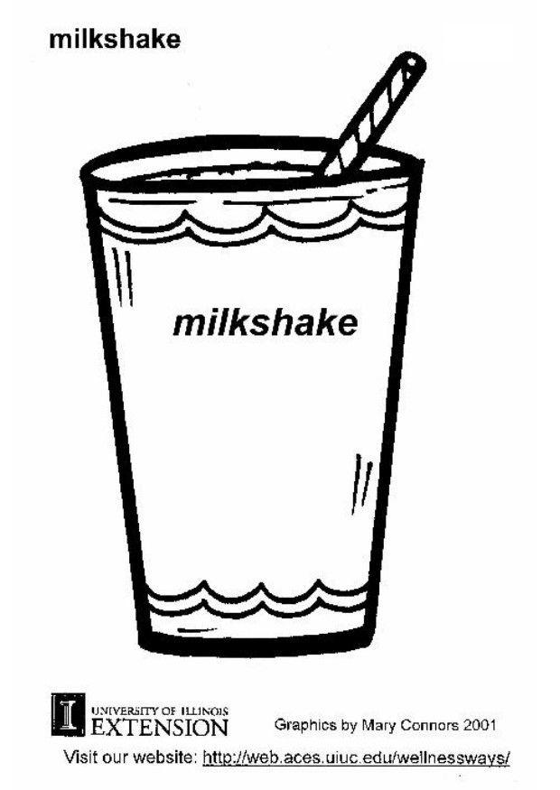 milchshake Malvorlage milchshake