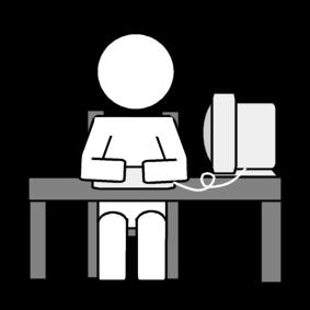 mit dem computer arbeiten Malvorlage mit dem computer arbeiten