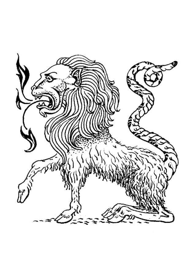 monster - chimA¤re Malvorlage monster - chimA¤re