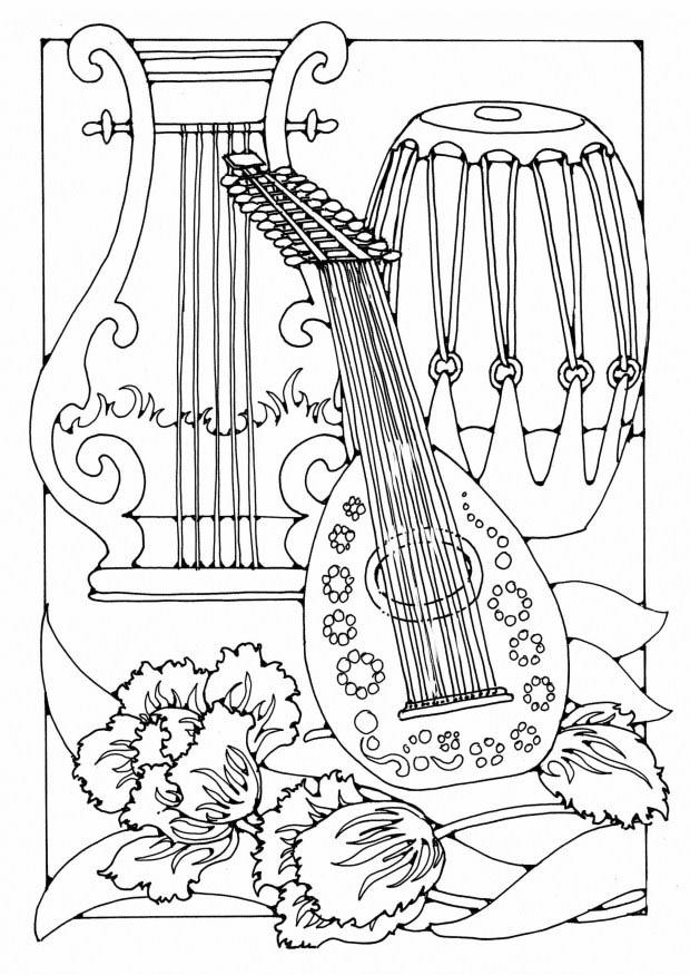 musikinstrumente Malvorlage musikinstrumente