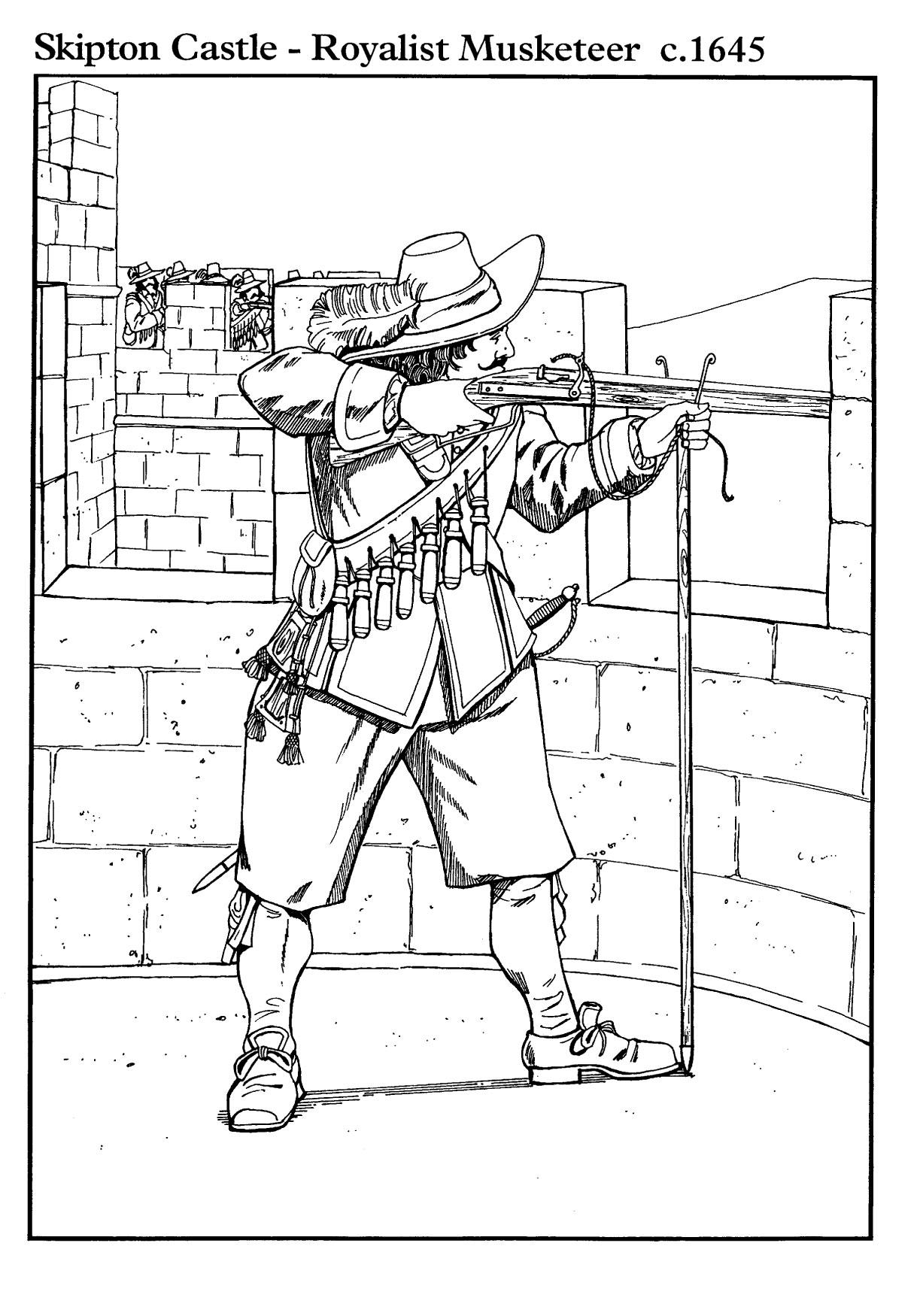 musketier 1645 Malvorlage musketier 1645