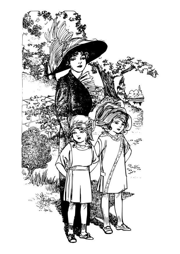 mutter mit kindern Malvorlage mutter mit kindern