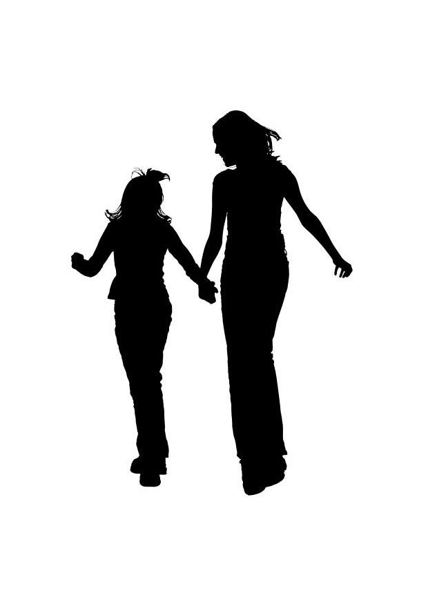 Malvorlage mutter mit tochter