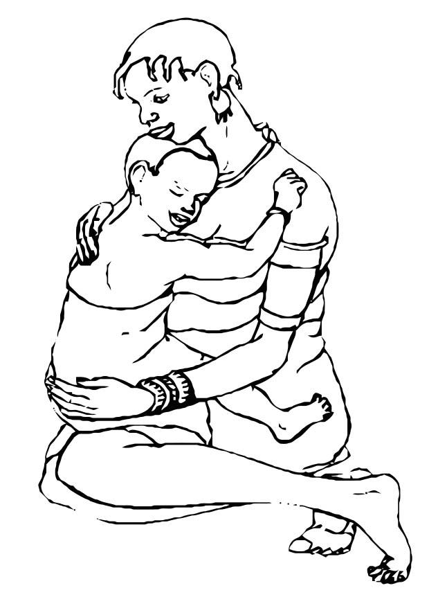 mutter und kind Malvorlage mutter und kind