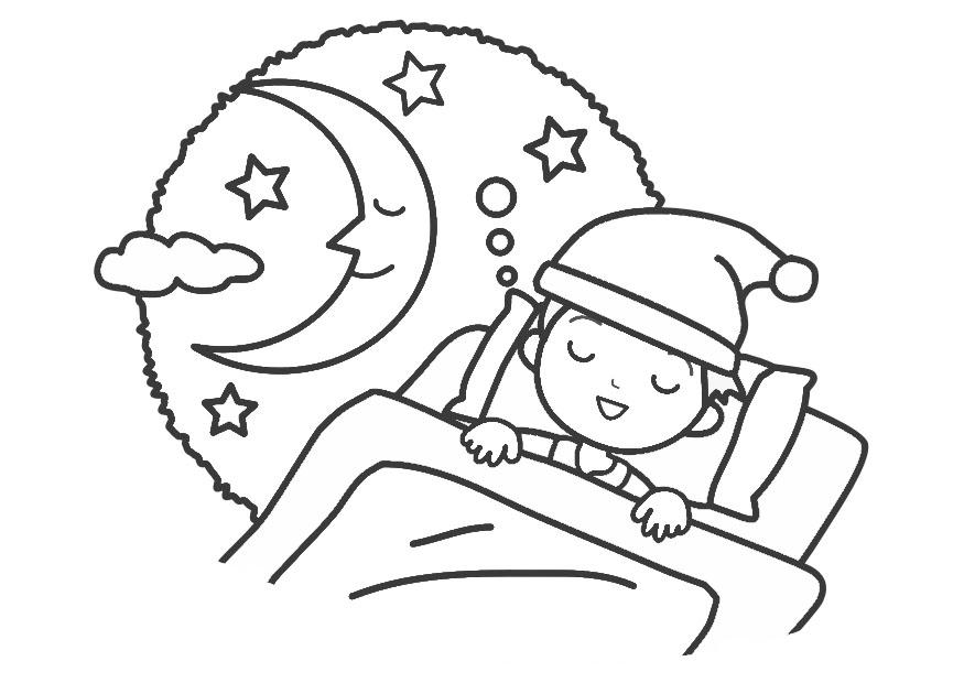 nacht - schlaf Malvorlage nacht - schlaf