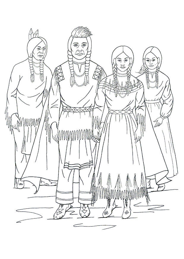 Malvorlage nimiipu indianer