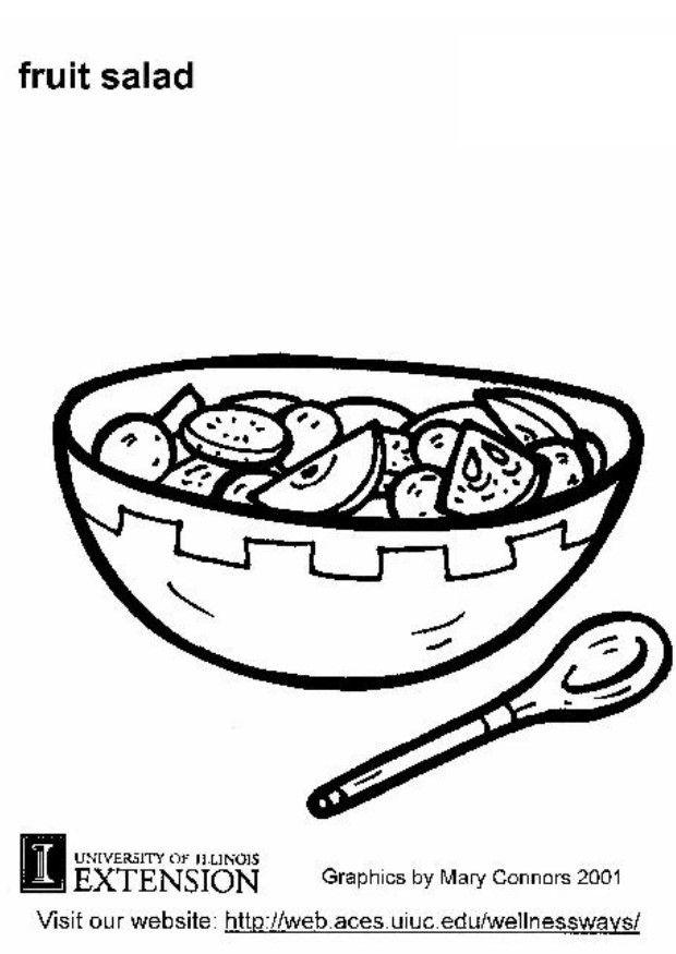obstsalat Malvorlage obstsalat