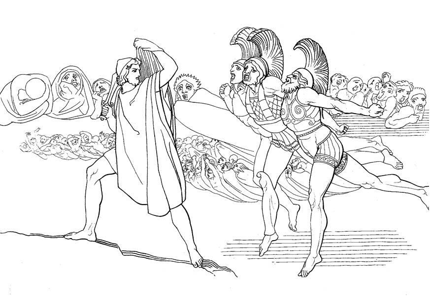 Malvorlage odysseus in der unterwelt