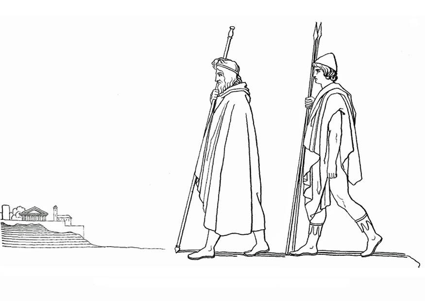 odysseus - minerva kommt in pylos an Malvorlage odysseus - minerva kommt in pylos an