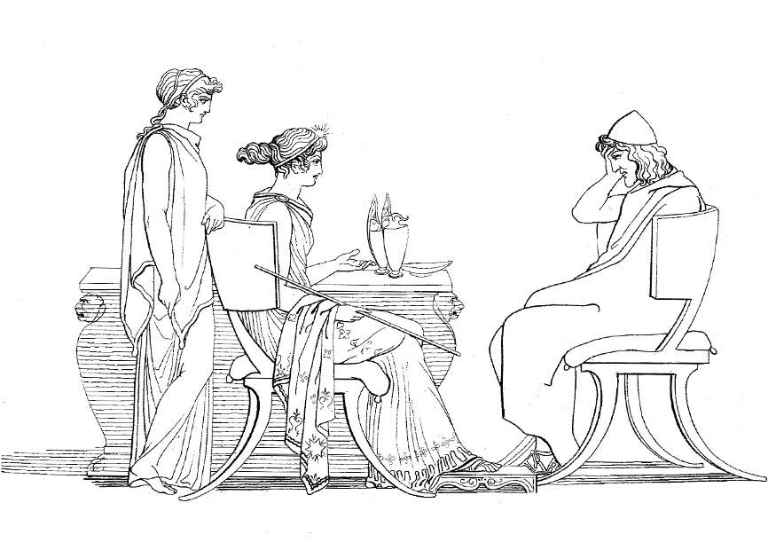 odysseus und circe Malvorlage odysseus und circe