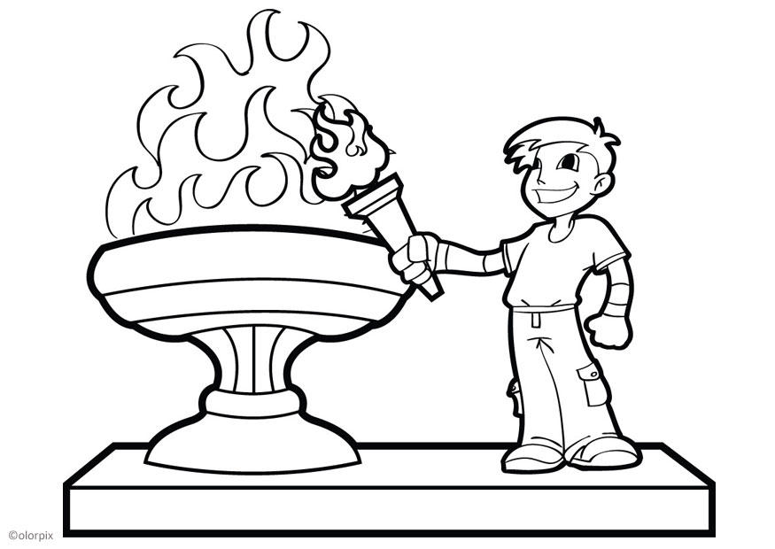 olympisches feuer Malvorlage olympisches feuer