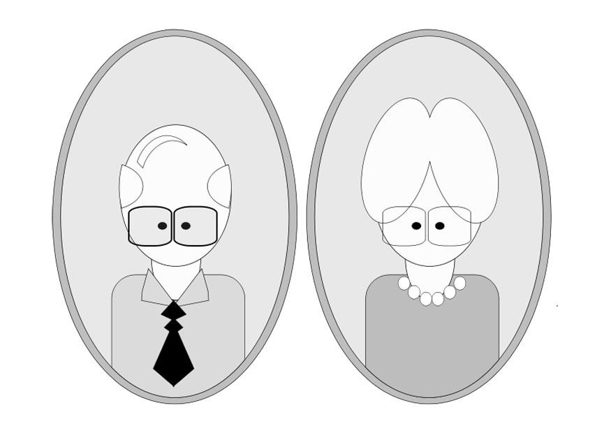 opa und oma Malvorlage opa und oma