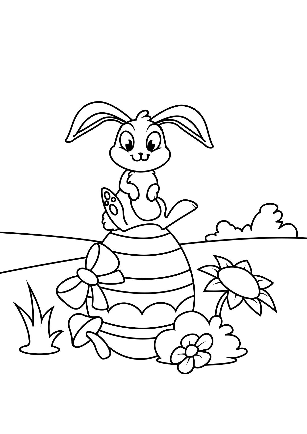 osterhase auf osterei Malvorlage osterhase auf osterei