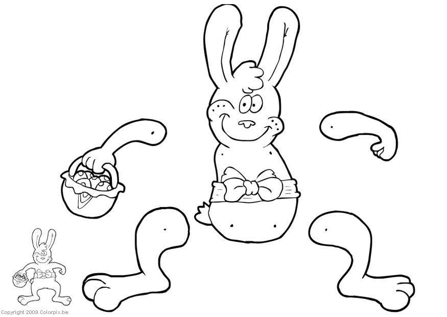 osterhase - marionette Basteln osterhase - marionette