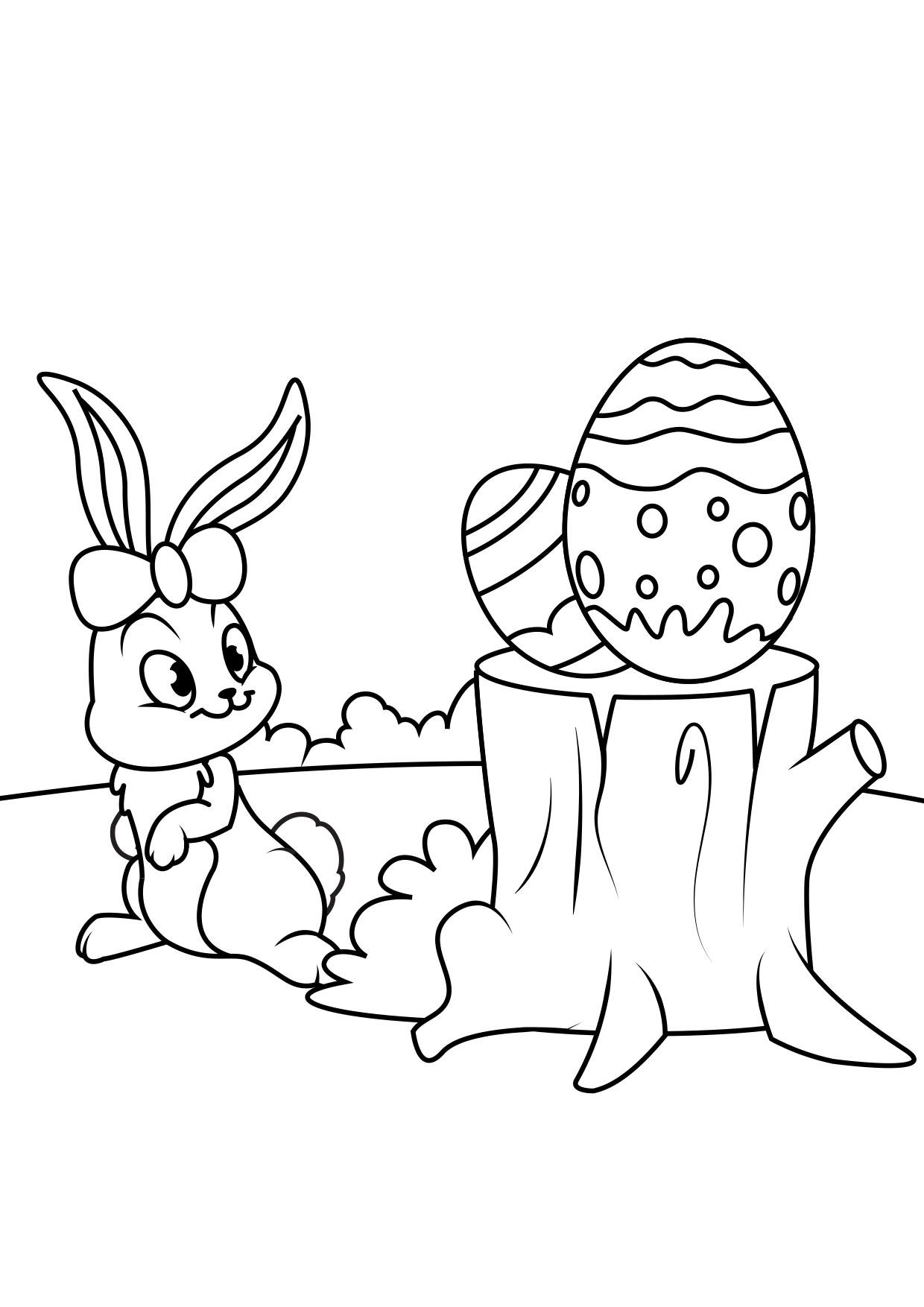 osterhase mit osterei Malvorlage osterhase mit osterei