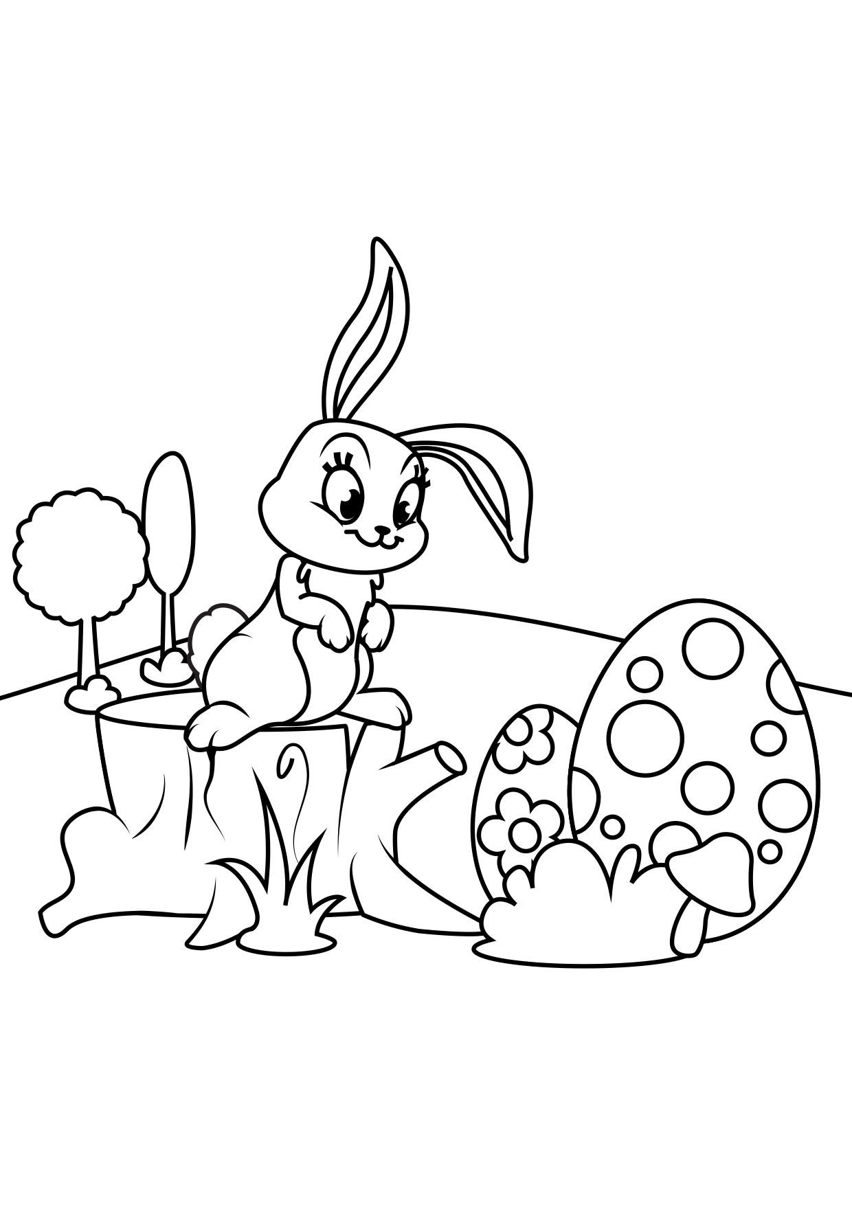 osterhase mit ostereiern Malvorlage osterhase mit ostereiern