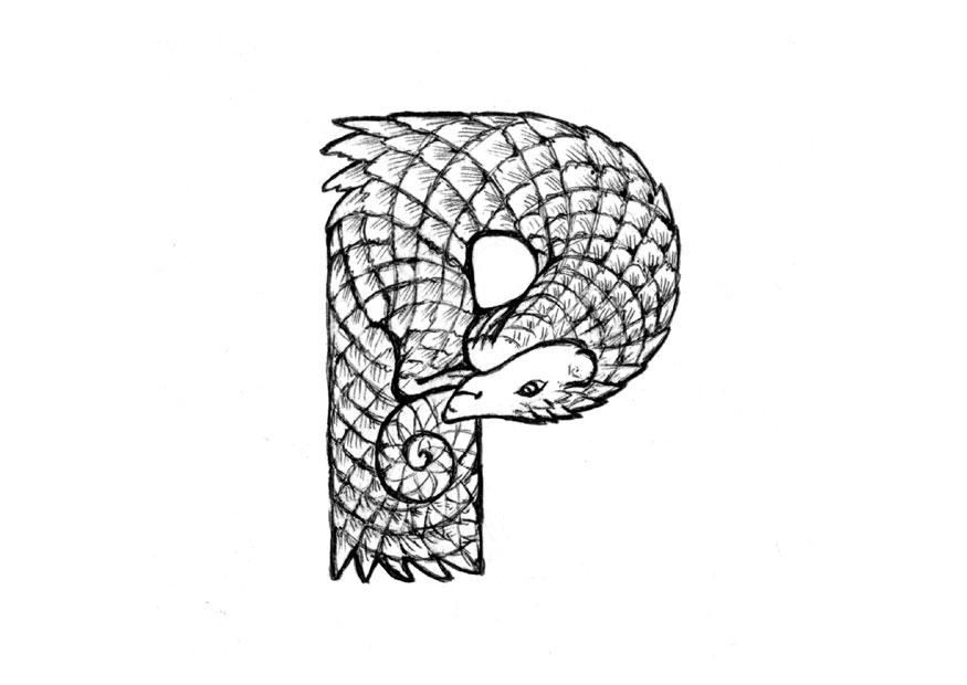 p-pangolin Malvorlage p-pangolin