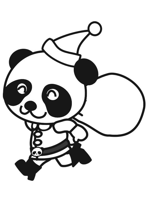 panda im weihnachtskostA¼m Malvorlage panda im weihnachtskostA¼m