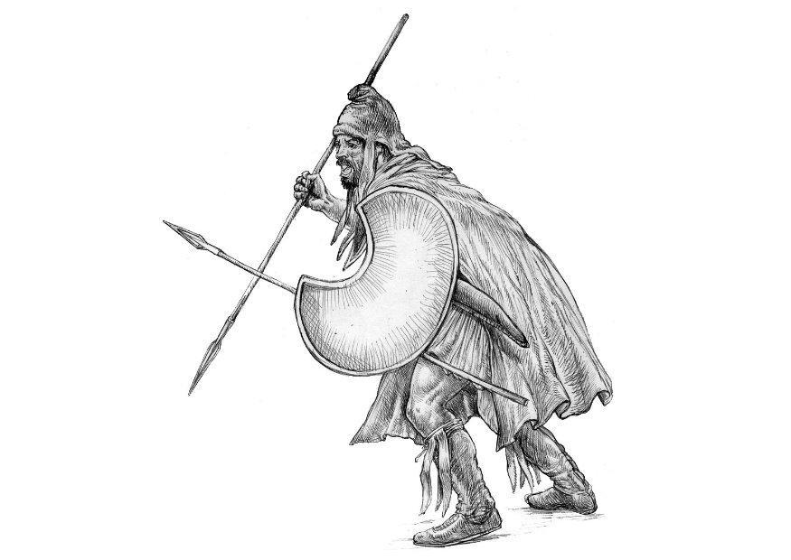peltast Malvorlage peltast