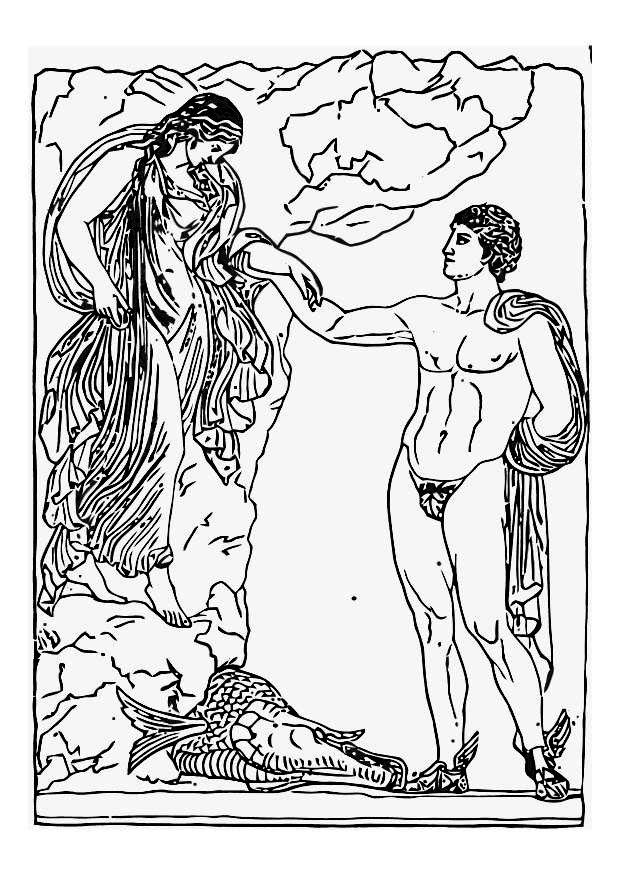 perseus und andromeda Malvorlage perseus und andromeda