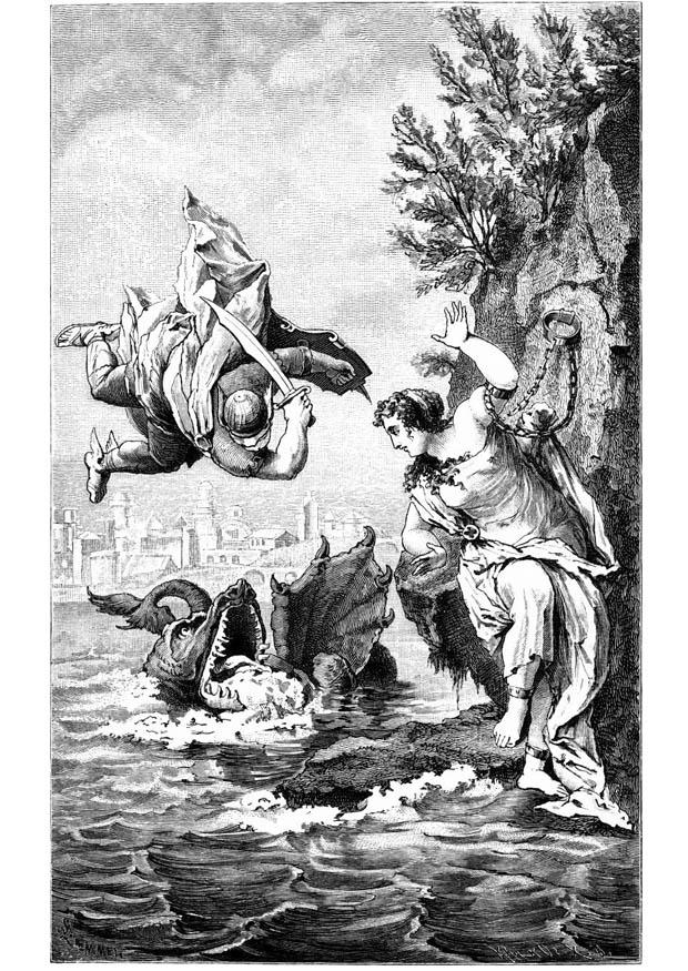 perseus und andromeda Malvorlage perseus und andromeda
