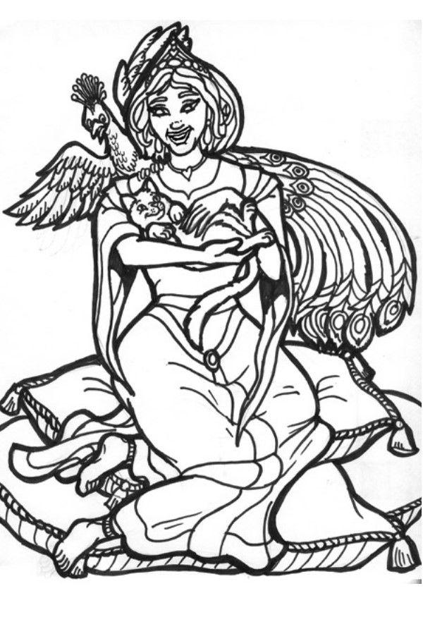 pfauenprinzessin Malvorlage pfauenprinzessin