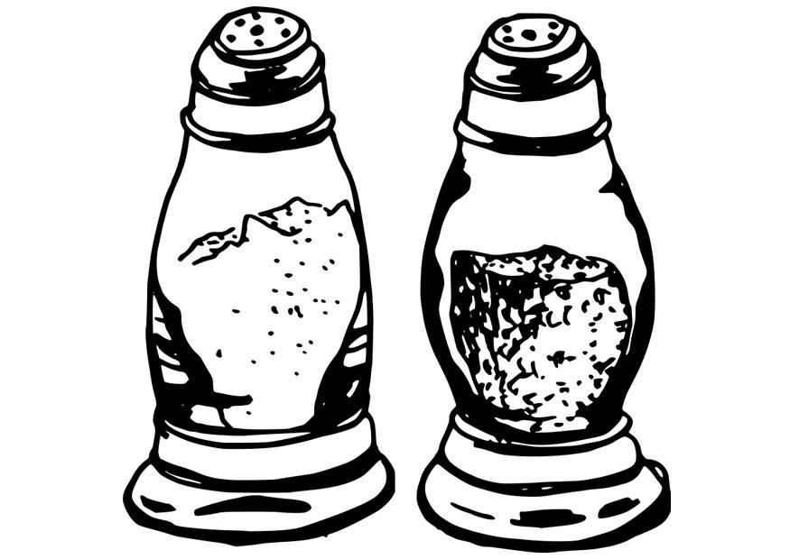 pfeffer- und salzstreuer Malvorlage pfeffer- und salzstreuer