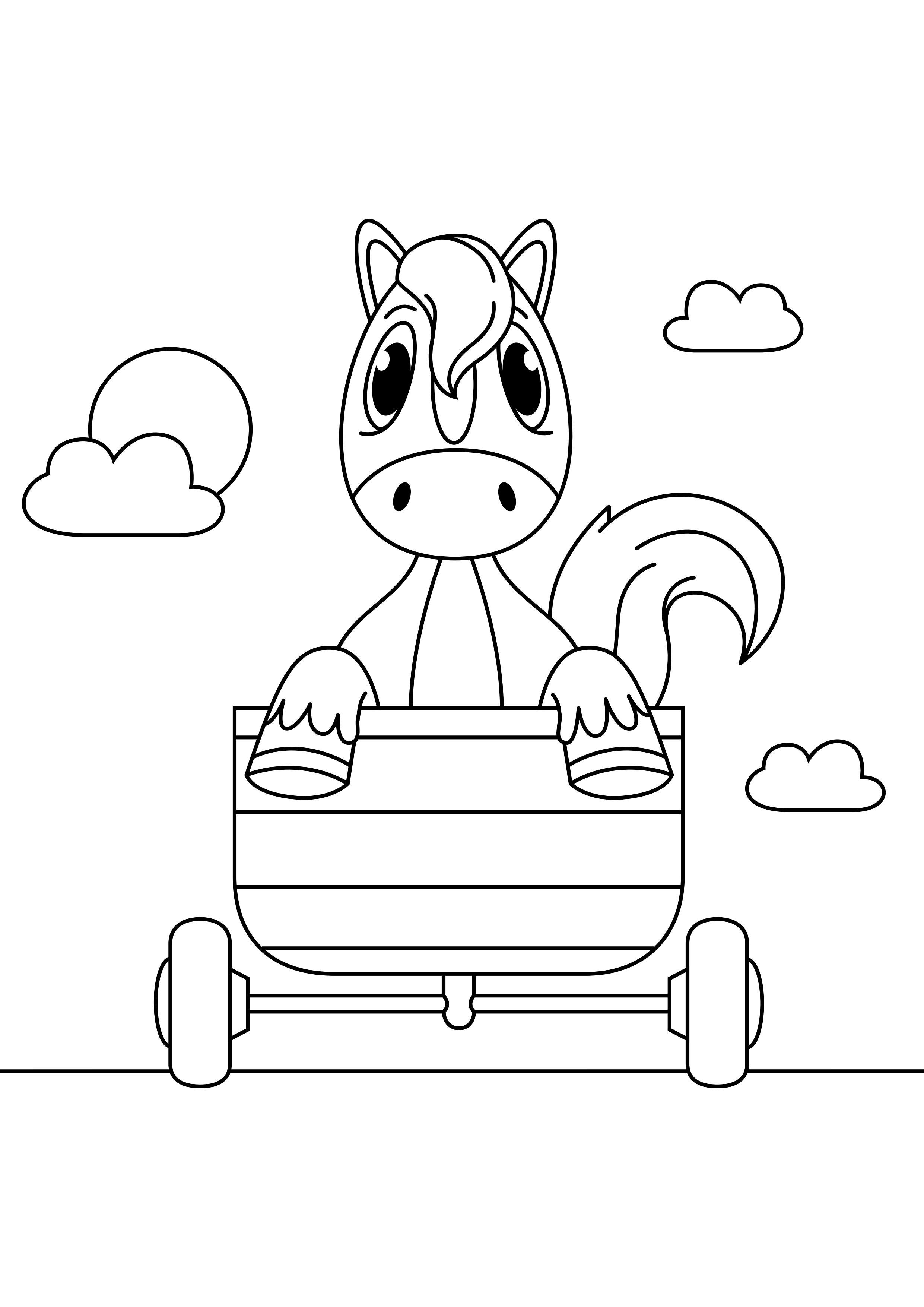 pferd im wagen Malvorlage pferd im wagen