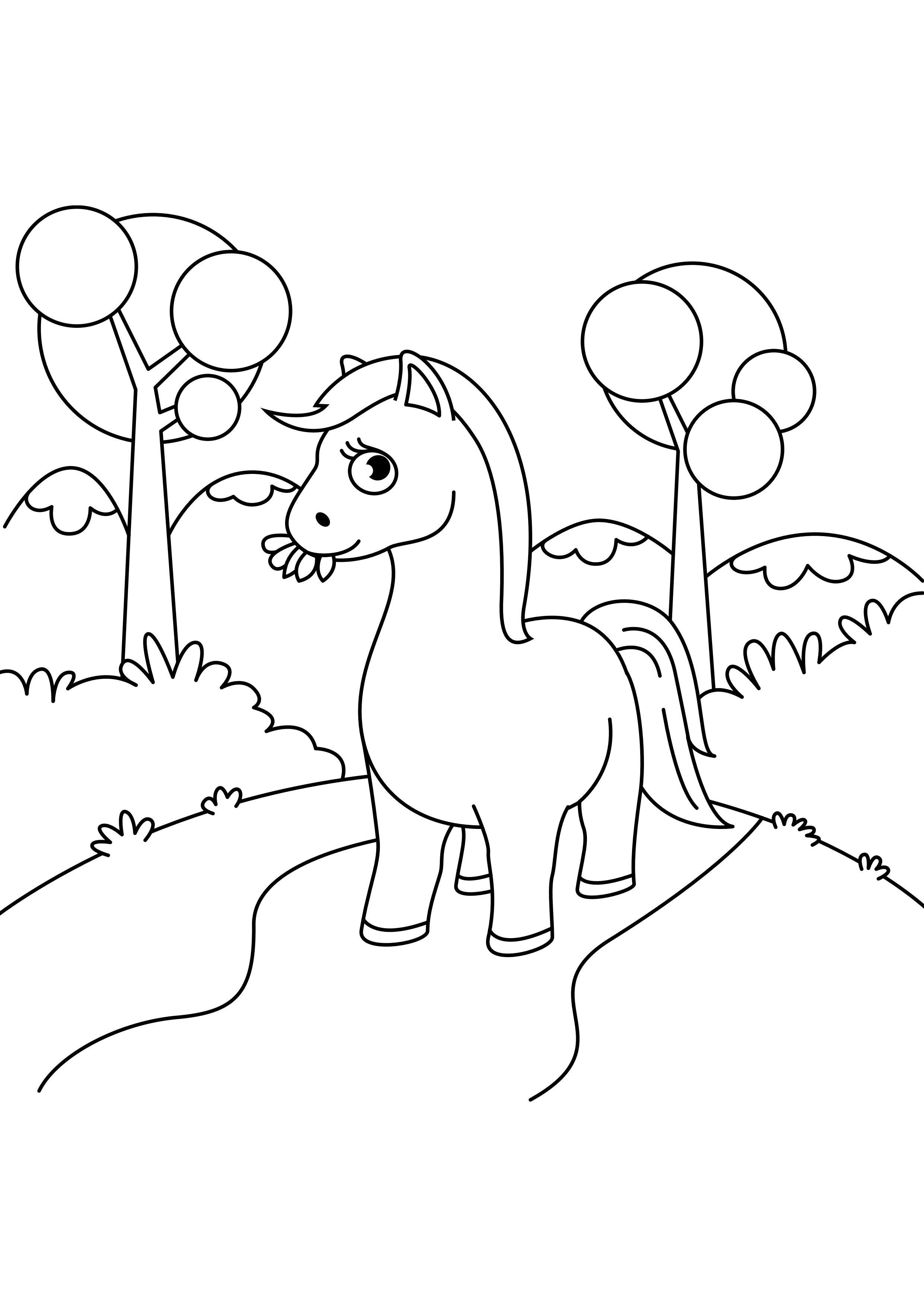 pferd im wald Malvorlage pferd im wald