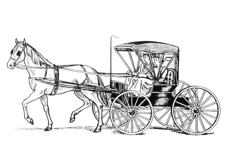 pferd mit kutsche Malvorlage pferd mit kutsche