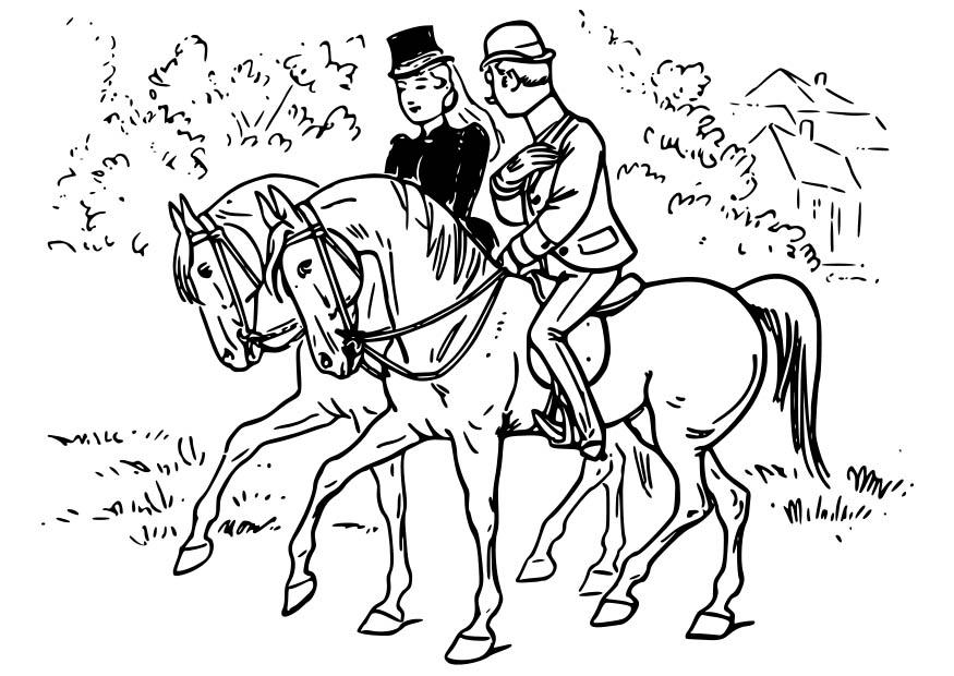 pferd reiten Malvorlage pferd reiten