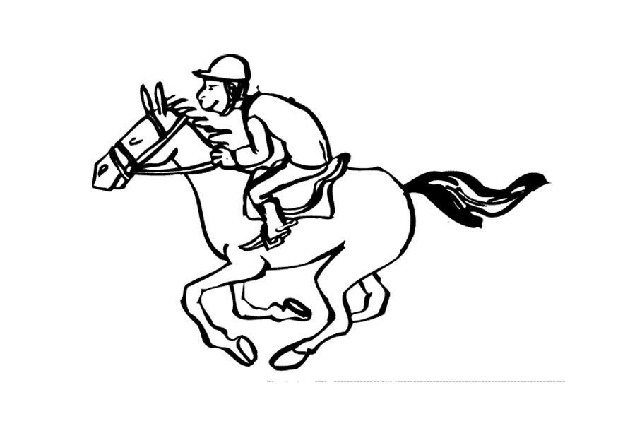 Malvorlage pferd reiten