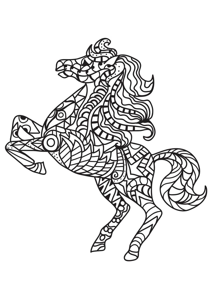 Malvorlage pferderA¼cken