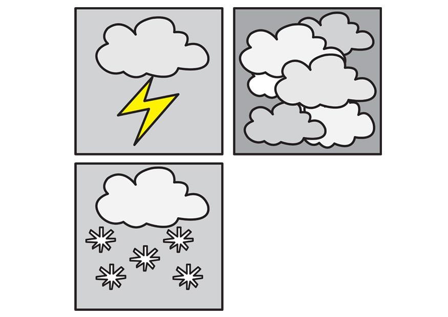 Malvorlage pictrogramme wetter 2