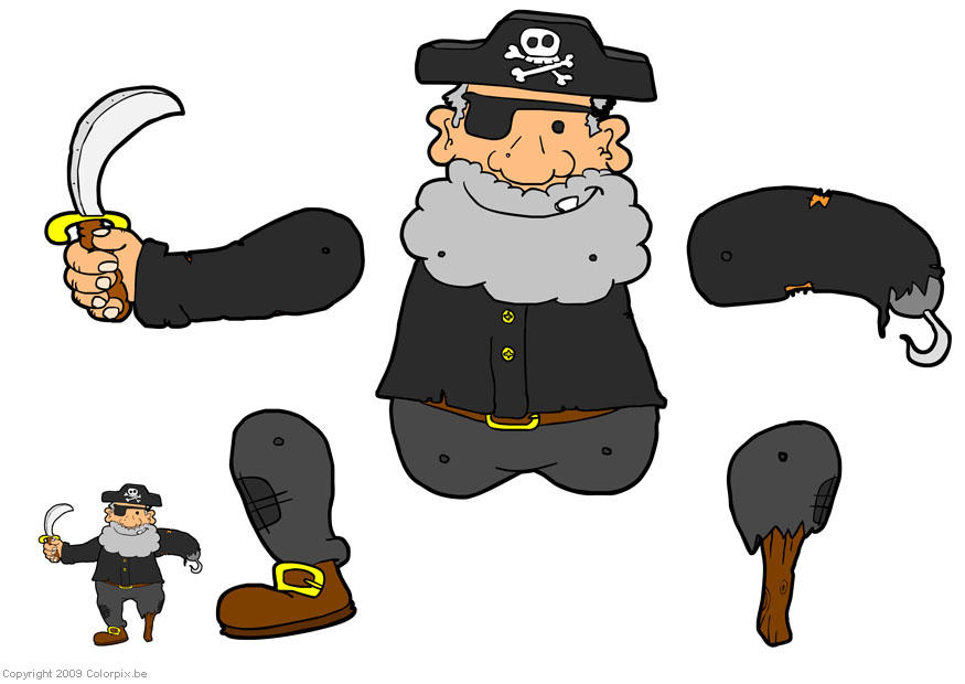 pirat - marionette Basteln pirat - marionette
