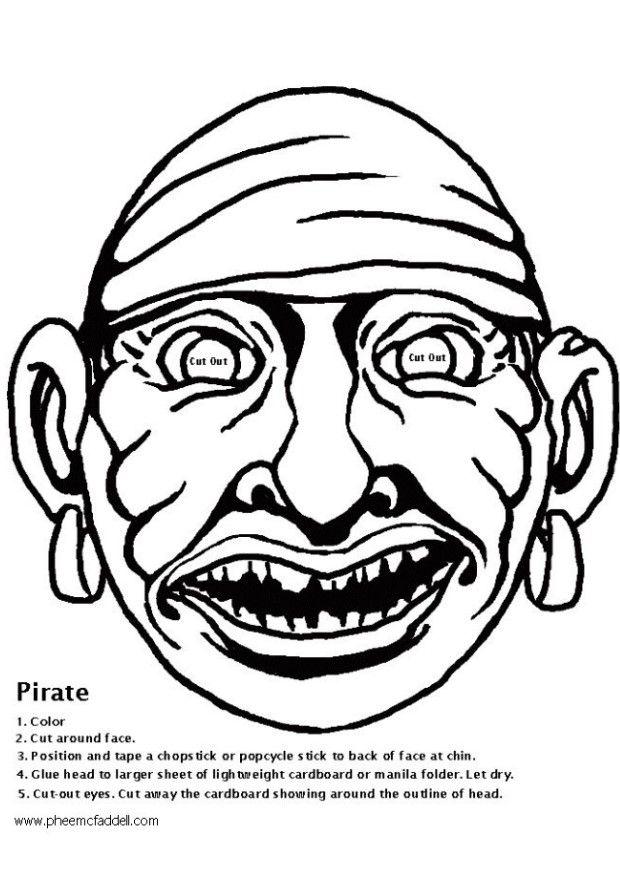 piratenmaske Malvorlage piratenmaske