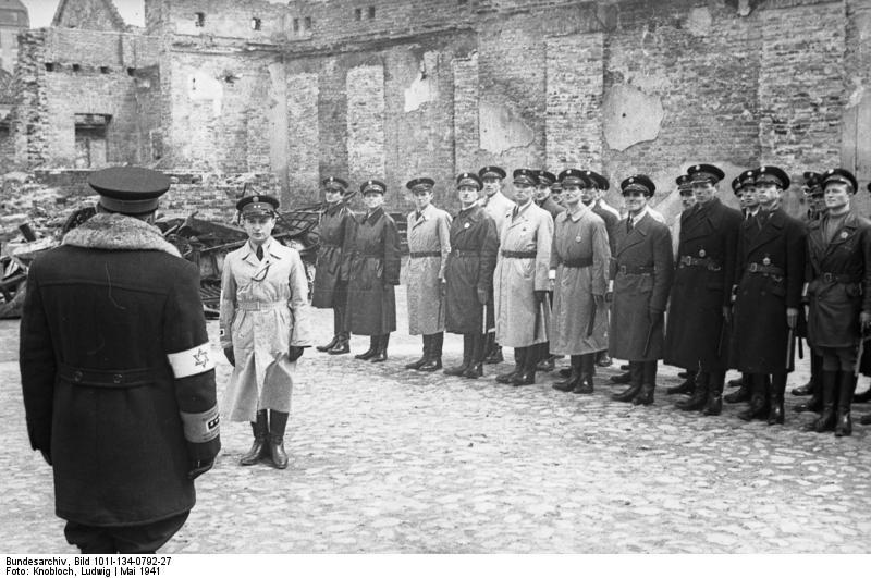 Foto polen - warschauer ghetto - ghettopolizei