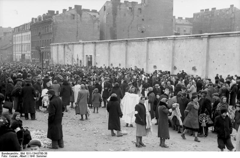 Foto polen - warschauer ghetto - marktplatz
