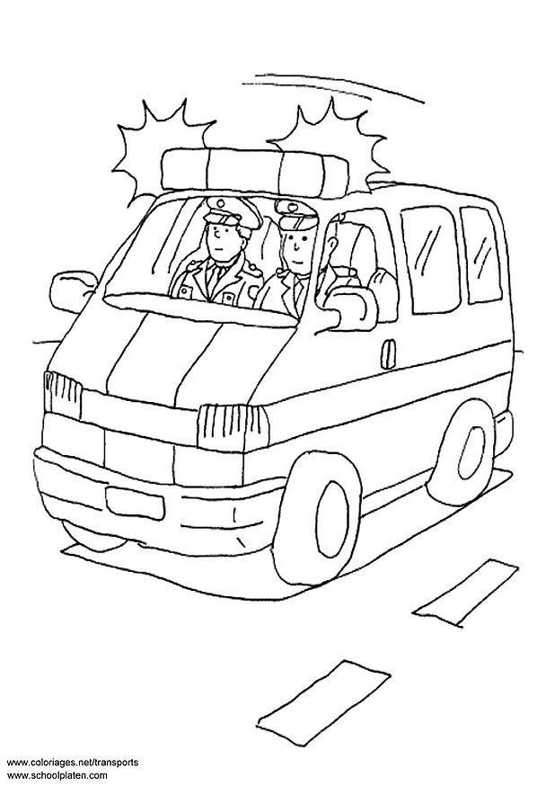 Malvorlage polizeiauto