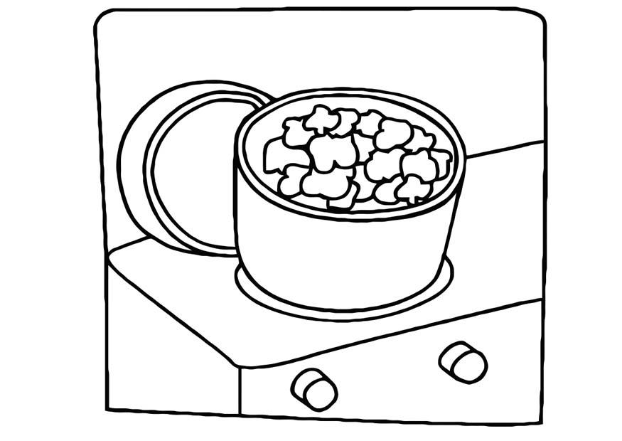 Malvorlage pop corn machen