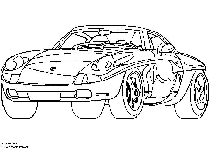 porsche showcar Malvorlage porsche showcar