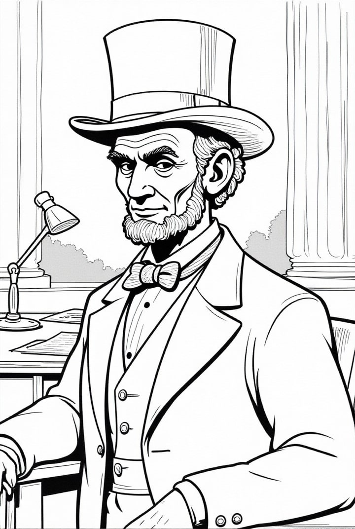prA¤sident abraham lincoln Malvorlage prA¤sident abraham lincoln