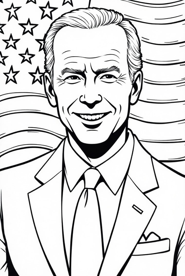 Malvorlage prA¤sident joe biden